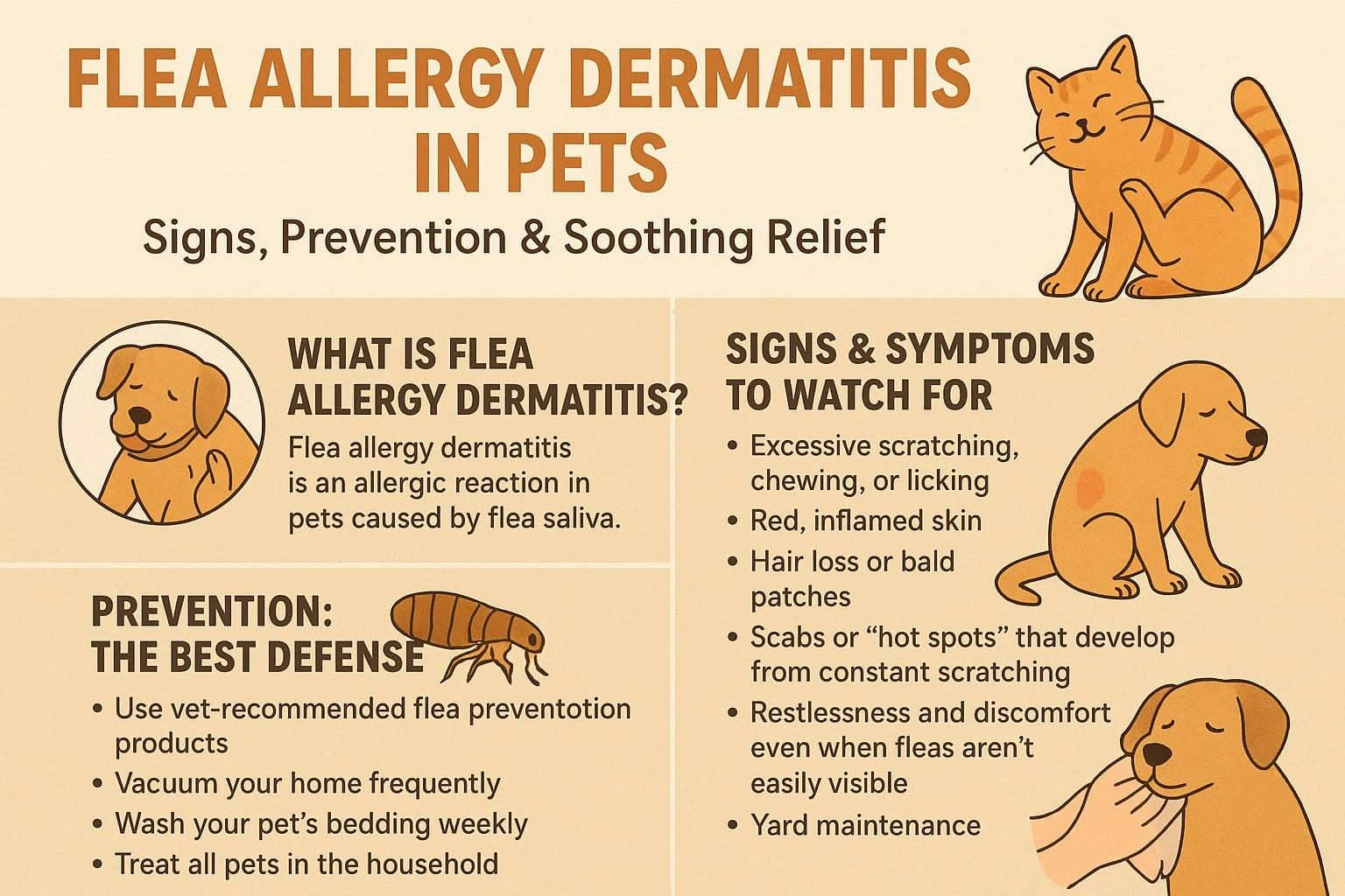 Flea Allergy Dermatitis in Pets:Signs,Prevention& Soothing Relief